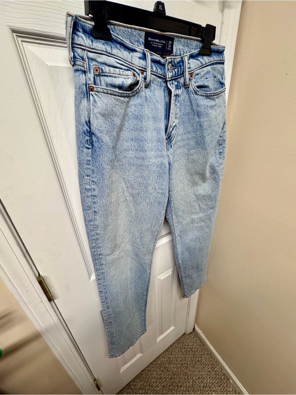 Abercrombie & Fitch Athletic Loose Jeans Mens 29x32 Light Wash Vintage Stretch